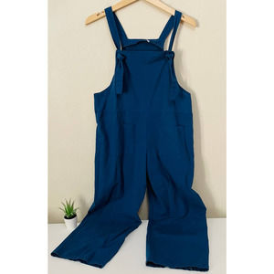 Basic Casual Blue Carpenter Overalls
